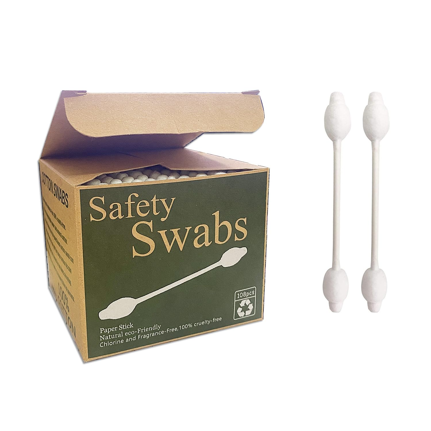 Baby Products Combo - 216PCS Large Tip Cotton Swabs with