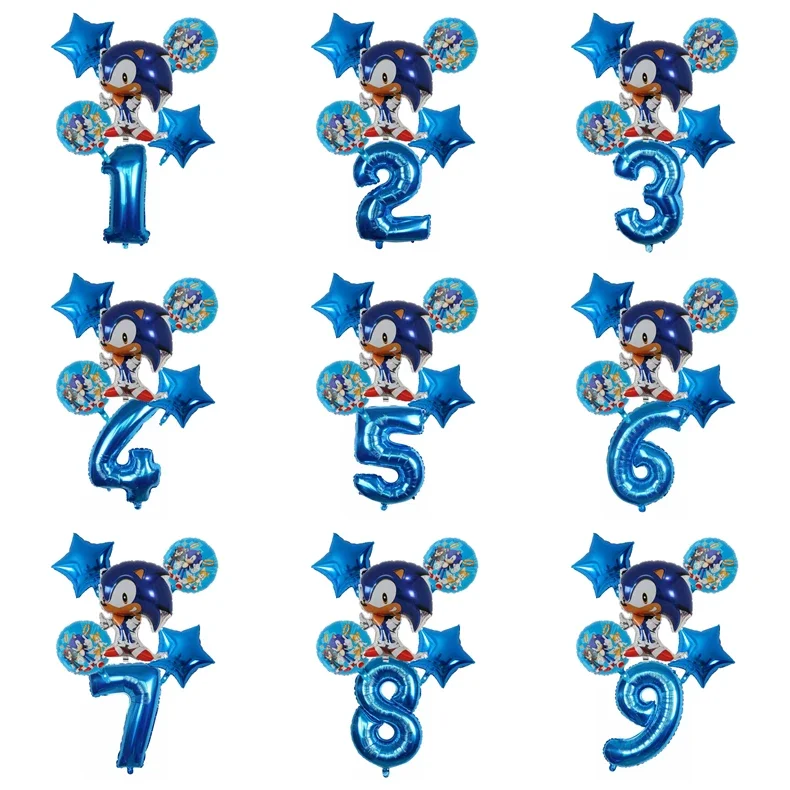 Baby Products Combo - Hedgehog Anime Character Boy Cartoon Balloon