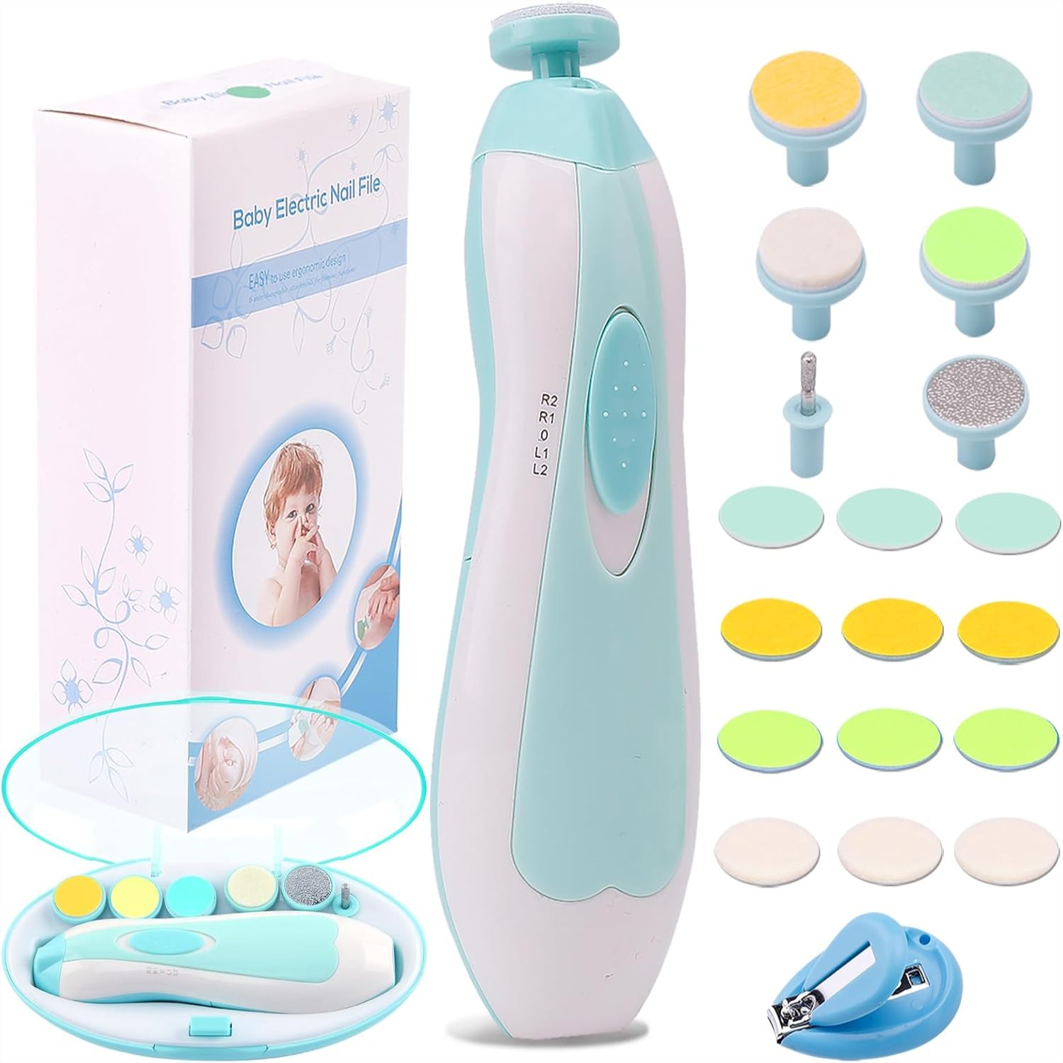 Baby Products Combo - Baby Nail Trimmer Electric Nail File