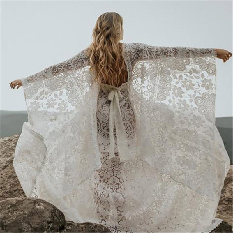 Baby Products Manufacturers - Vintage Lace Maternity Dress Boho Batwing