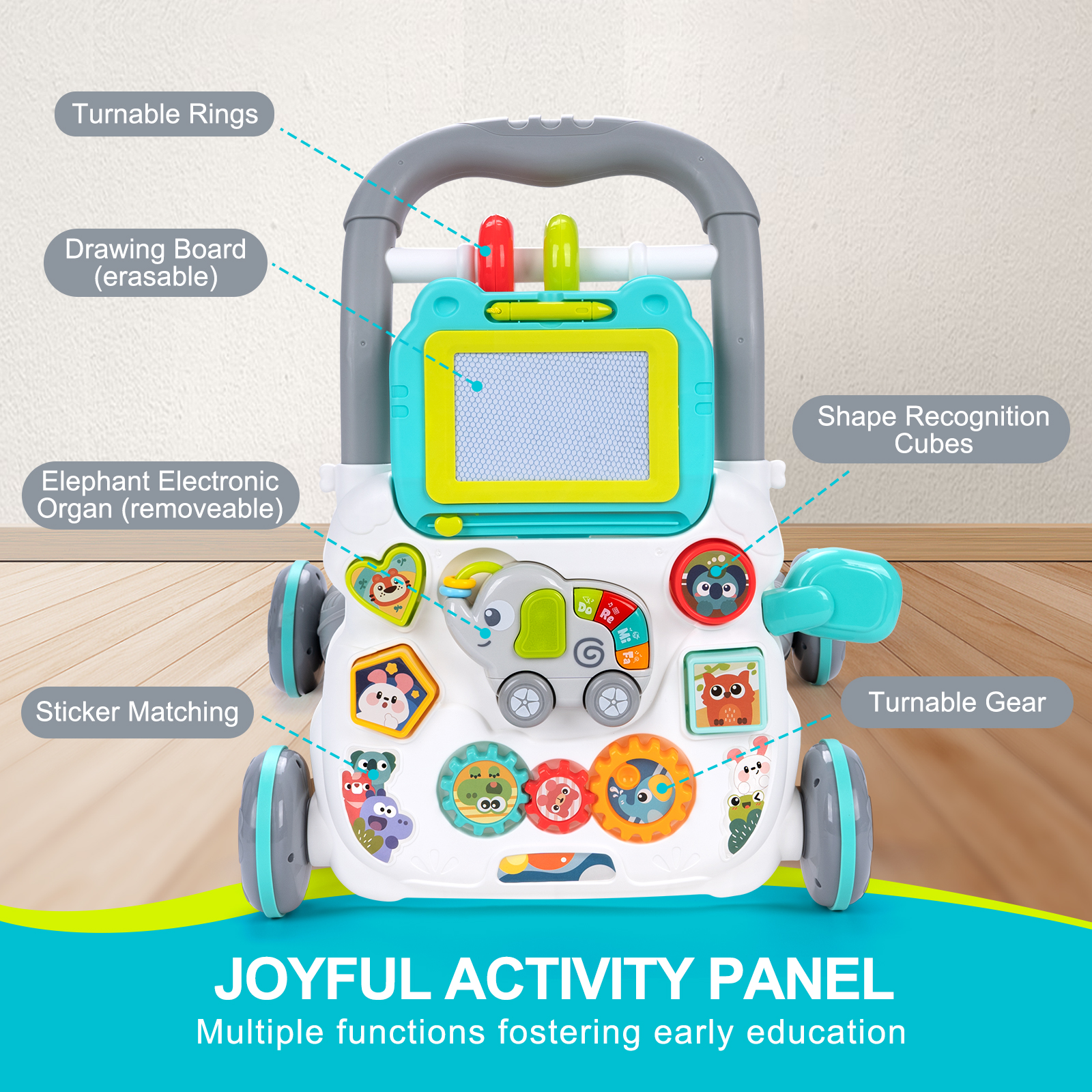 Cartoon Baby Push Walker Toy w - đánh giá và giá Baby Walker Activity