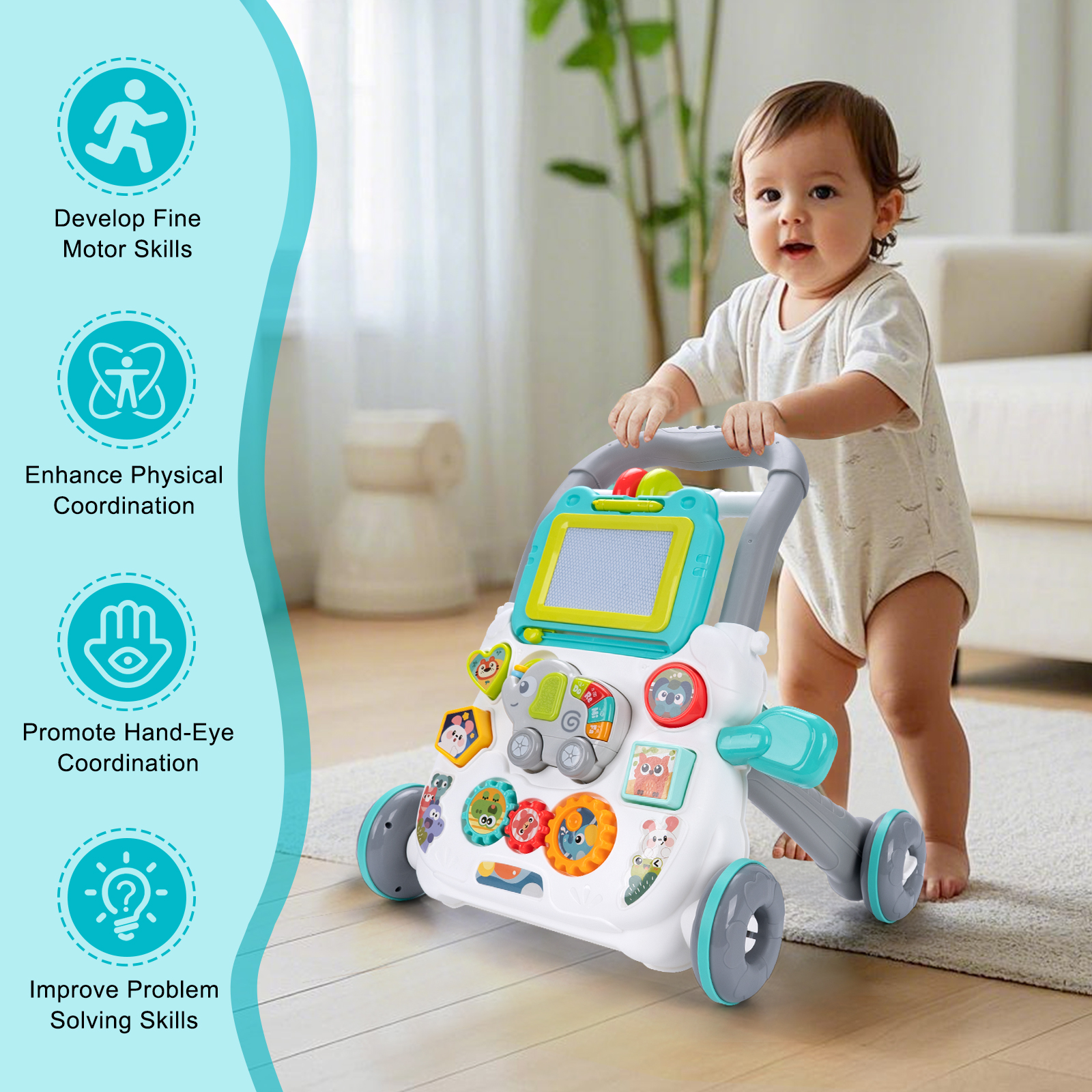 Cartoon Baby Push Walker Toy w - đánh giá và giá Baby Walker Activity