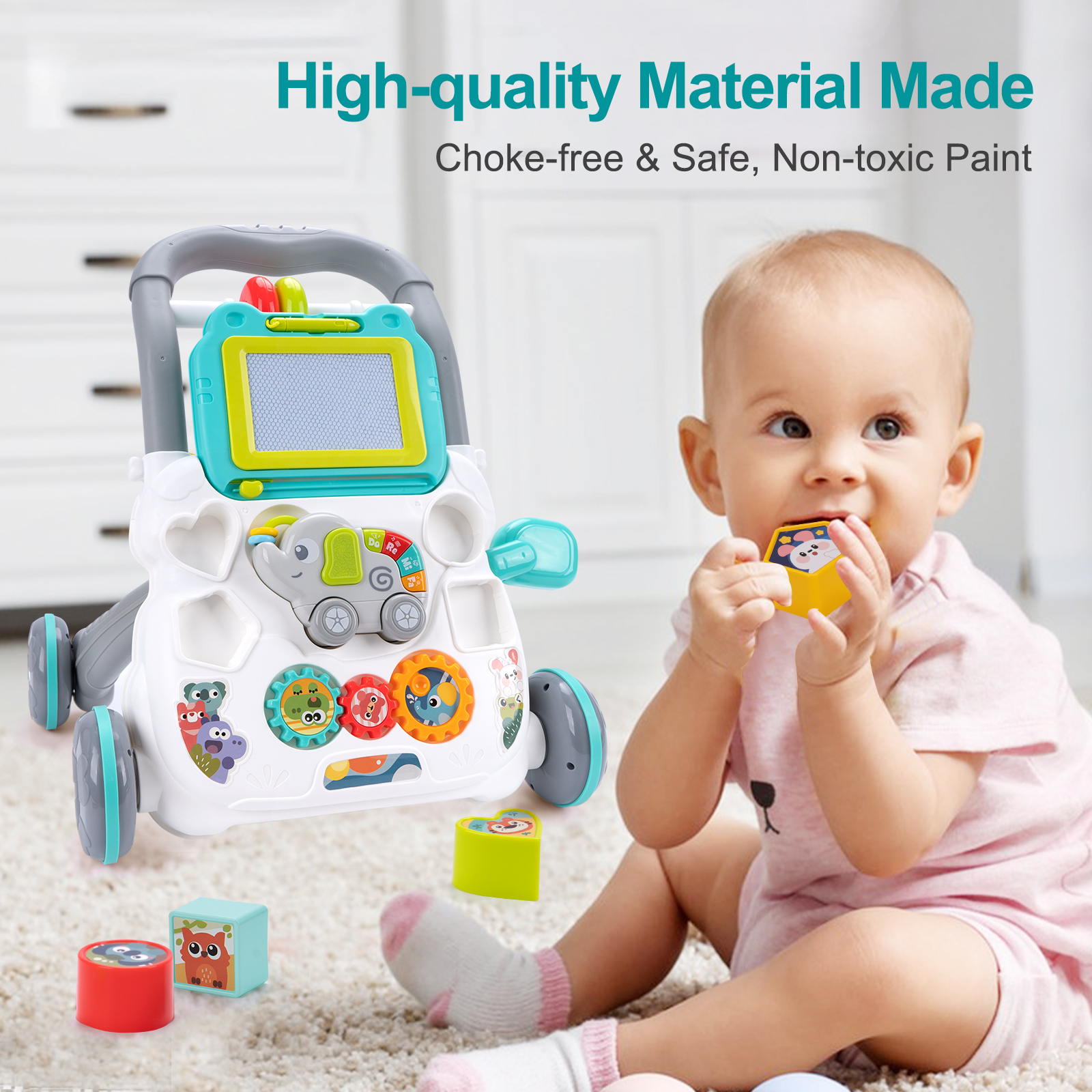 Cartoon Baby Push Walker Toy w - đánh giá và giá Baby Walker Activity