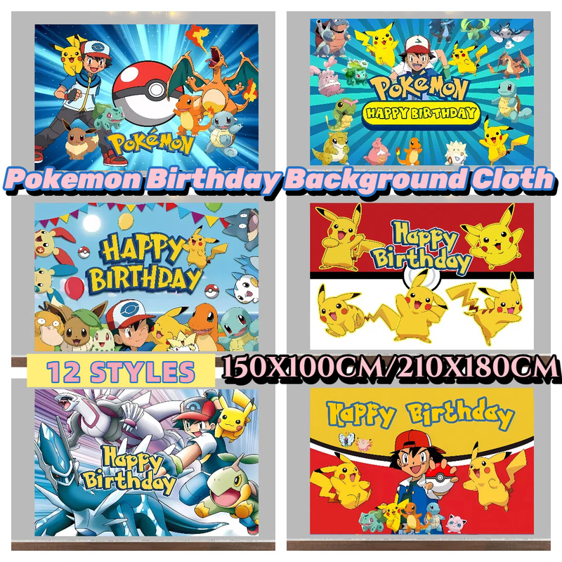 Pokemon Birthday Party Backgro - đánh giá và giá Baby Products Poster