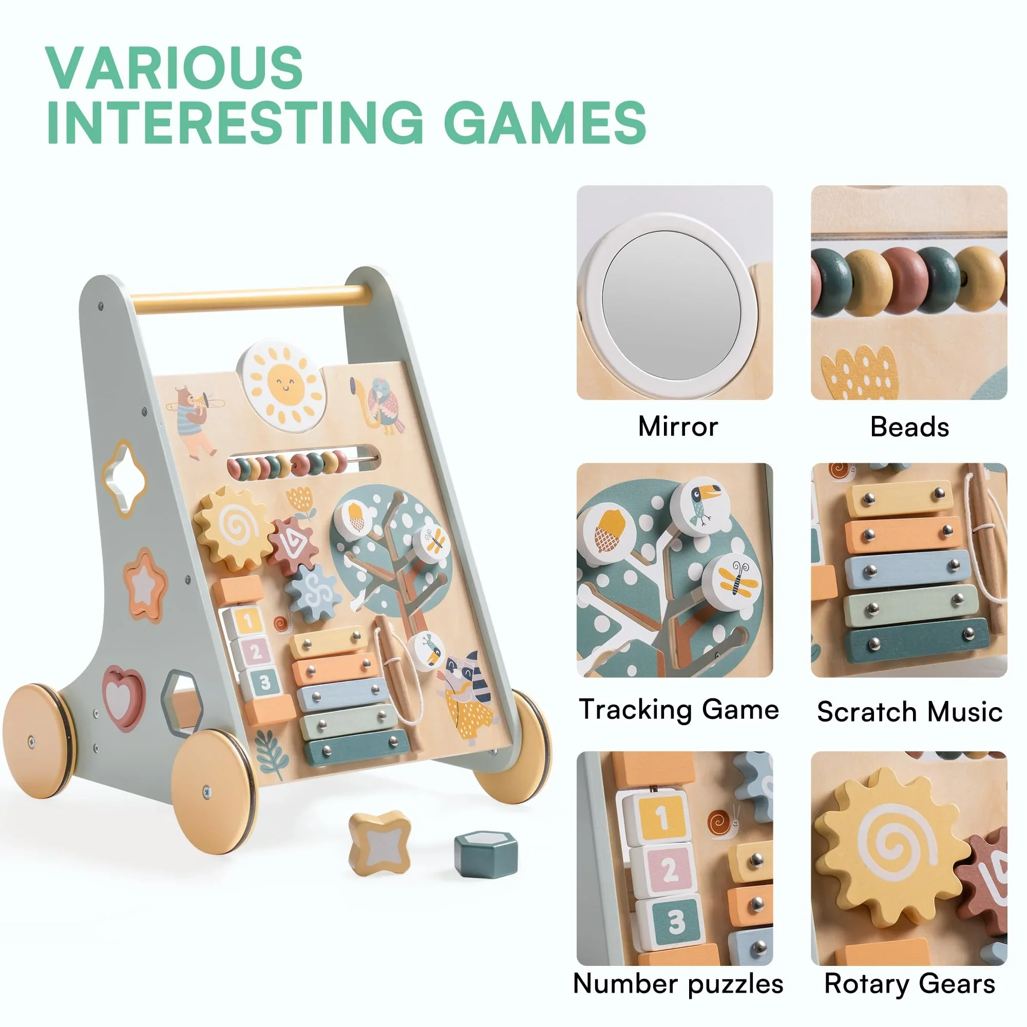 Robotime Robud Wooden Baby Wal - đánh giá và giá Baby Walker Activity