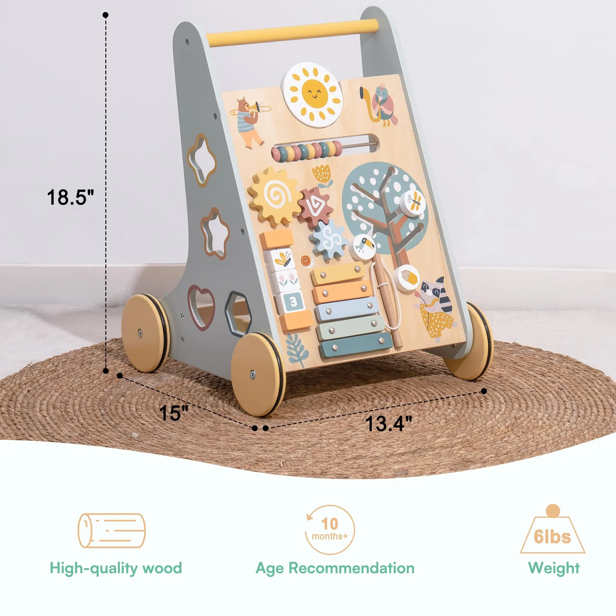 Robotime Robud Wooden Baby Wal - đánh giá và giá Baby Walker Activity