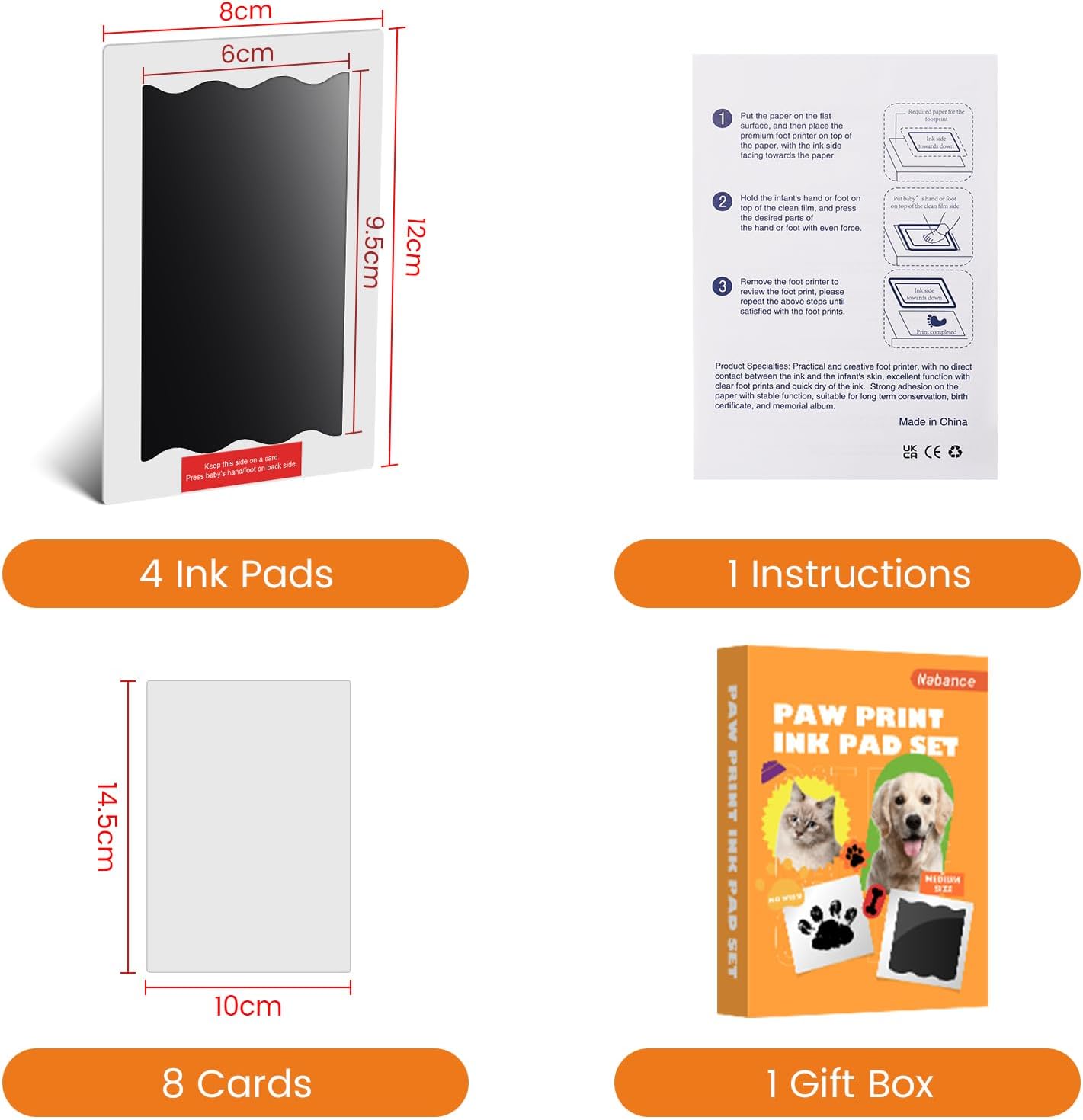 4 Clean Touch Ink Pads & 8 Imp - đánh giá và giá Baby Products Gift Card