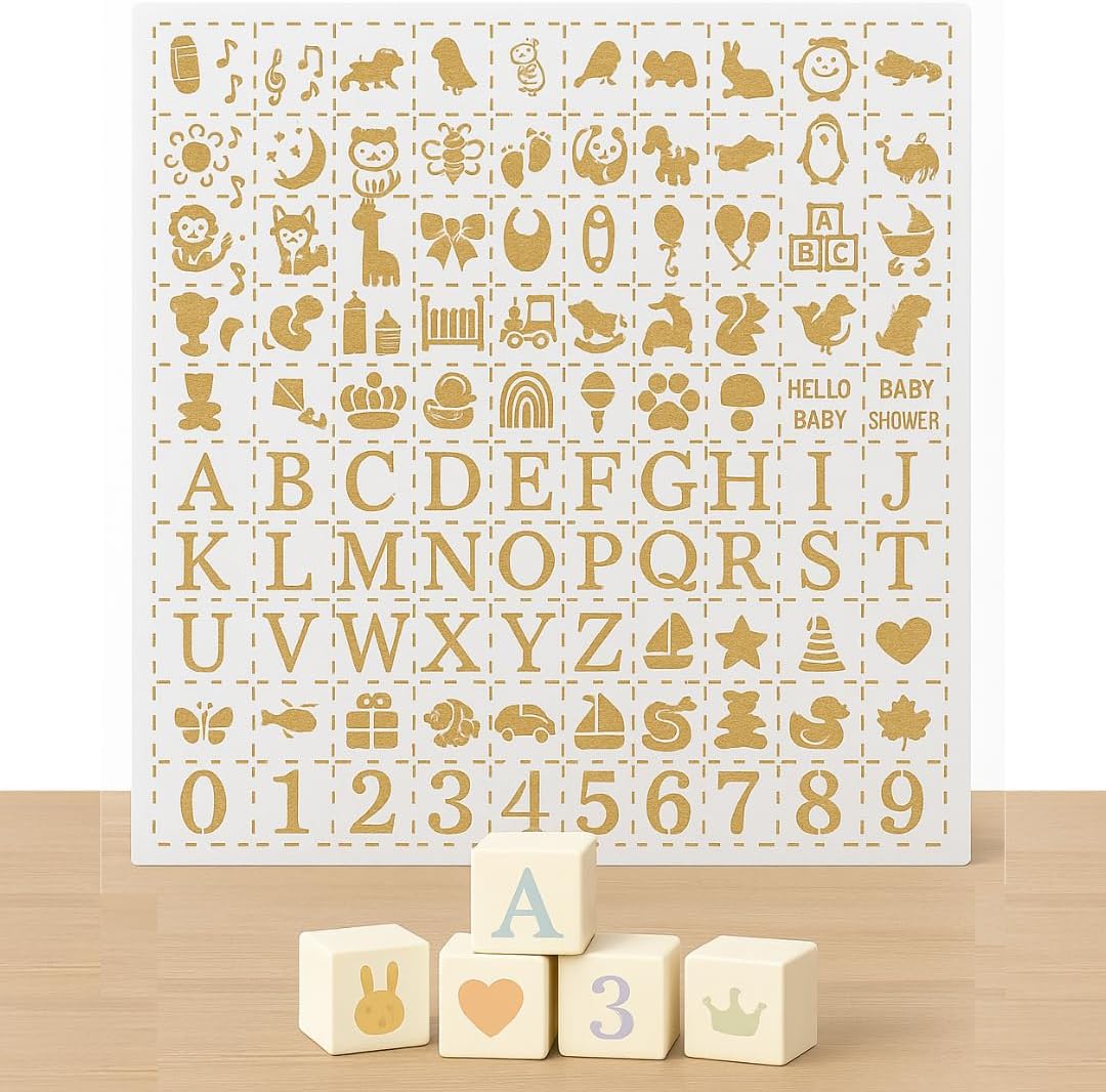 100 Reusable Stencils for Baby - đánh giá và giá Baby Products Poster