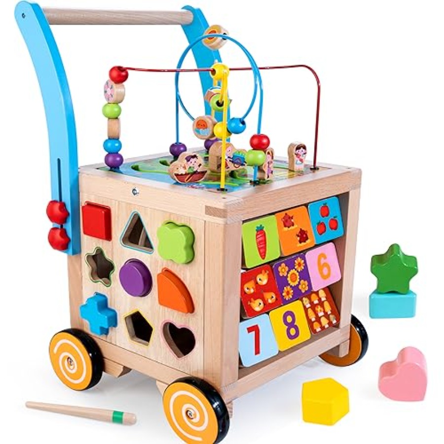 Wooden Baby Walker for indoor  - đánh giá và giá Baby Walker Activity