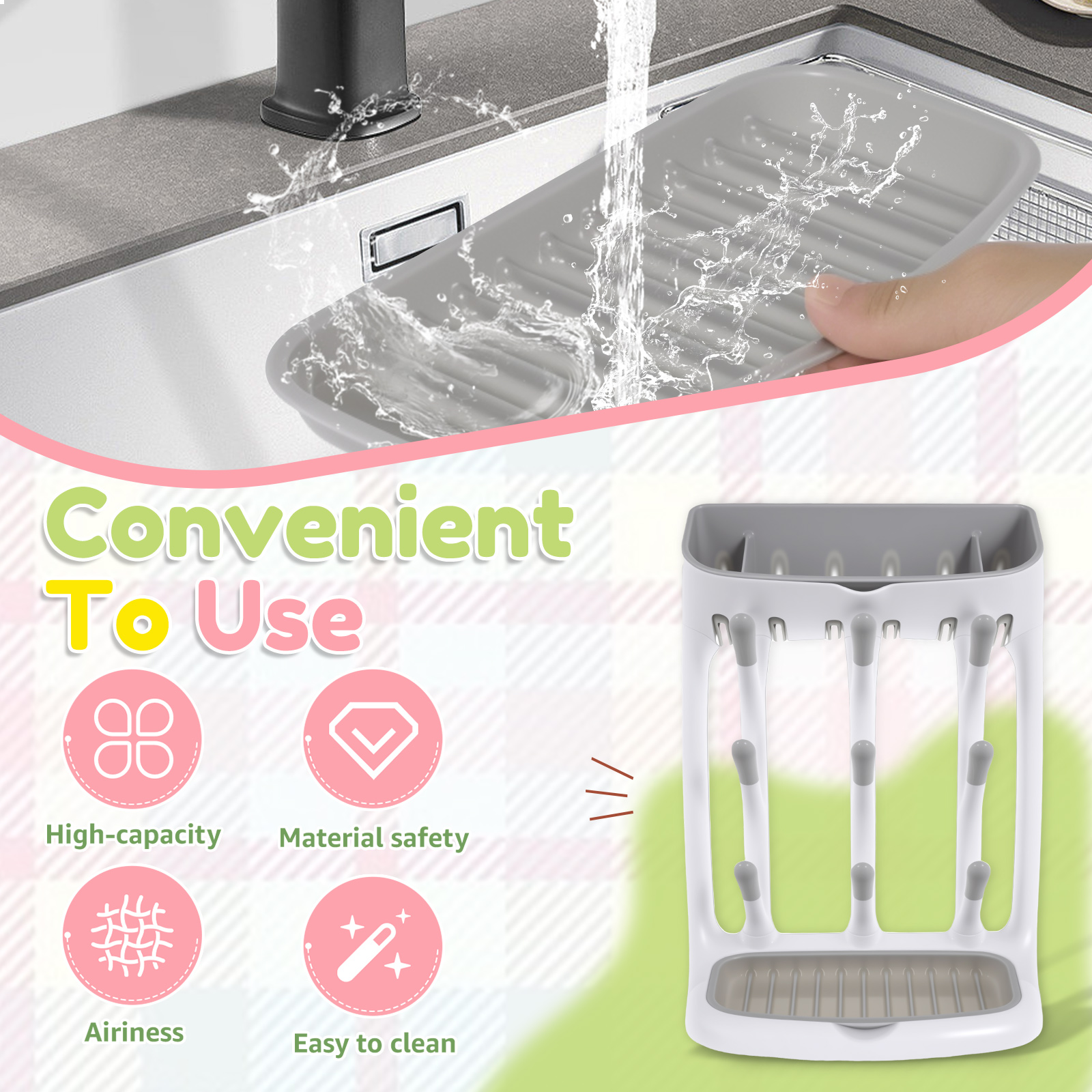 Baby Bottle Drying Rack Plasti - đánh giá và giá Baby Products Sale