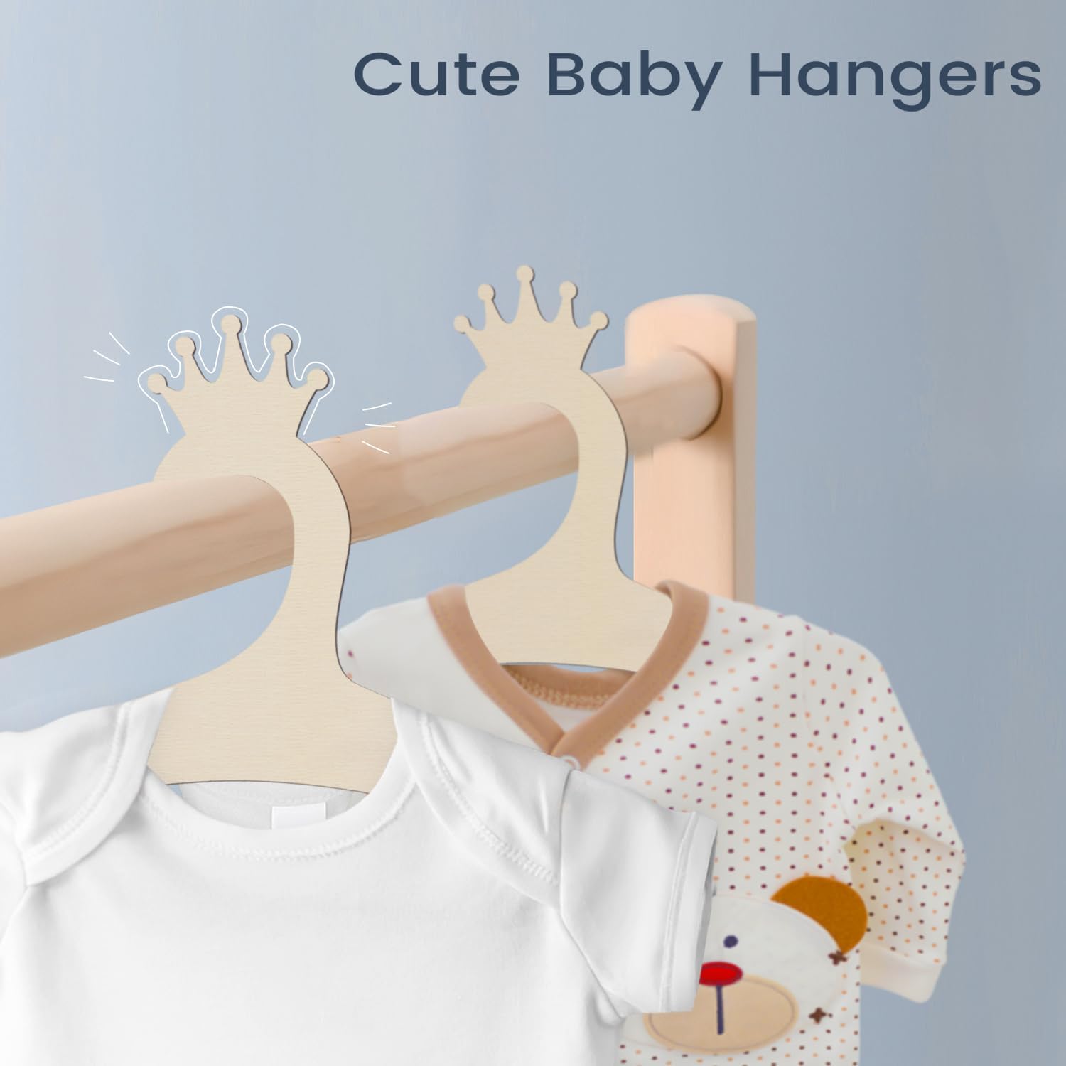 Wooden Baby Hangers 9 Inch, Cu - đánh giá và giá Baby Products Pack