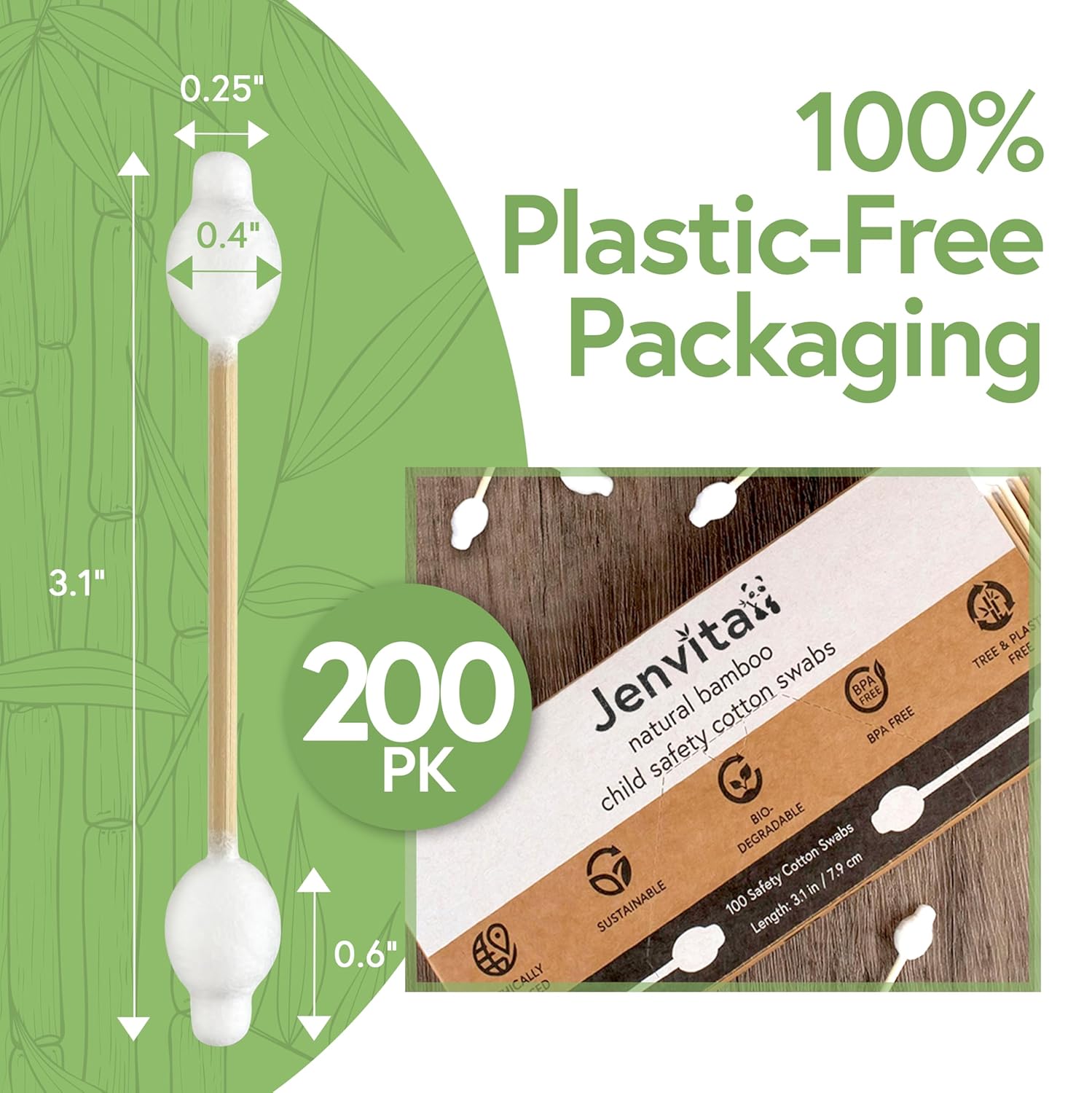 100% Bamboo Cotton Swabs for E - đánh giá và giá Baby Products Combo