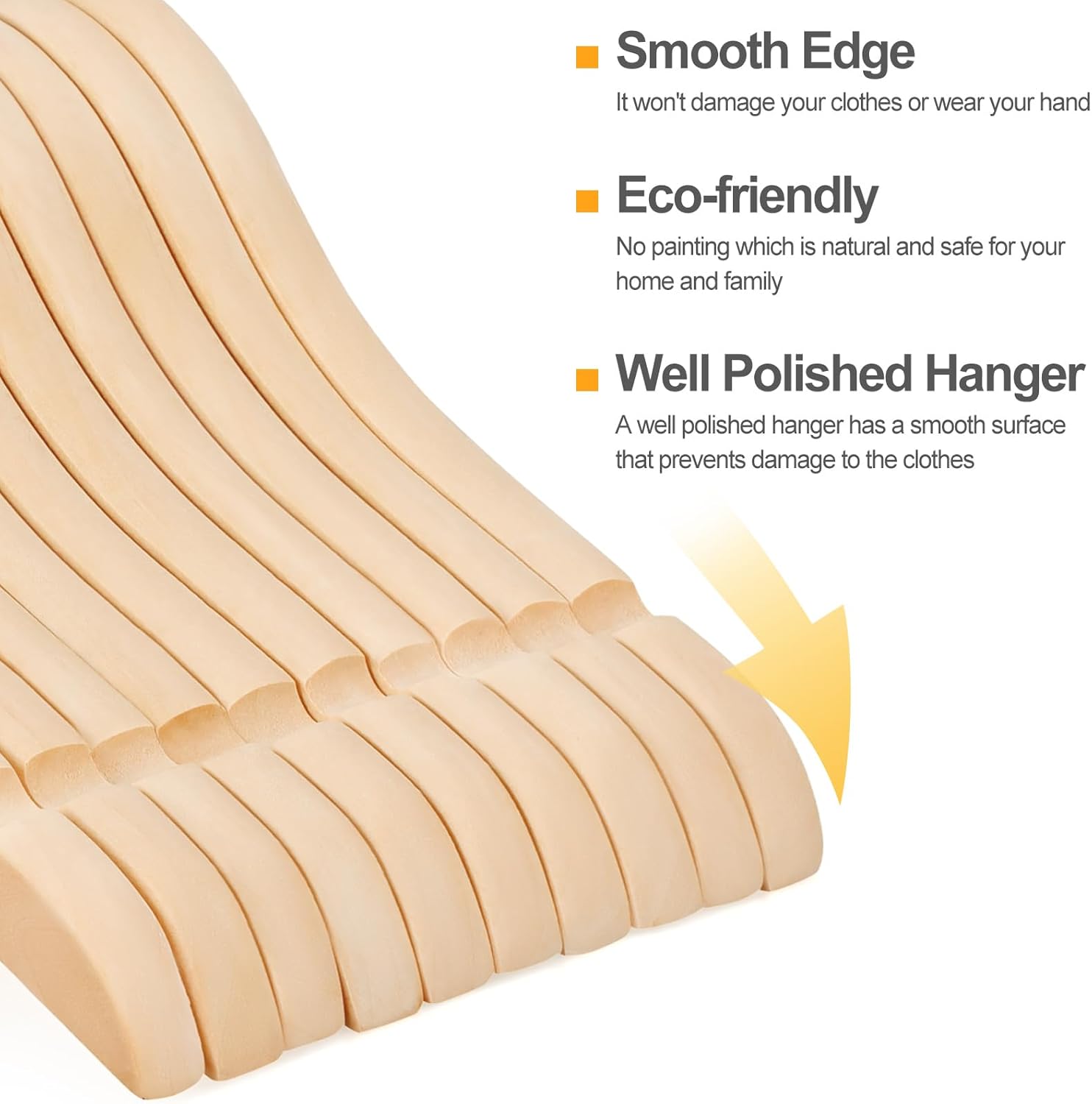 Natural Wood Kids Hangers with - đánh giá và giá Baby Products Pack